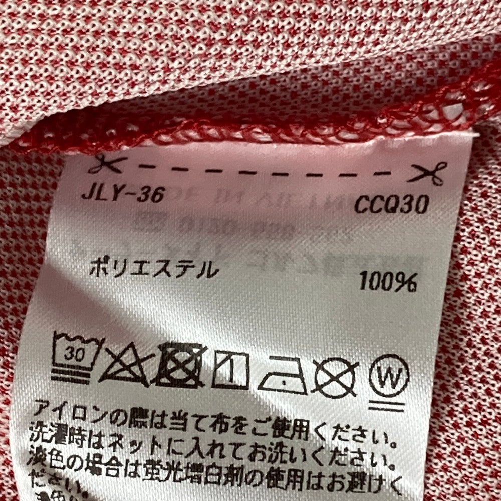 ADIDAS GOLF アディダスゴルフ N68209 長袖ポロシャツ ストライプ柄 レッド系 S