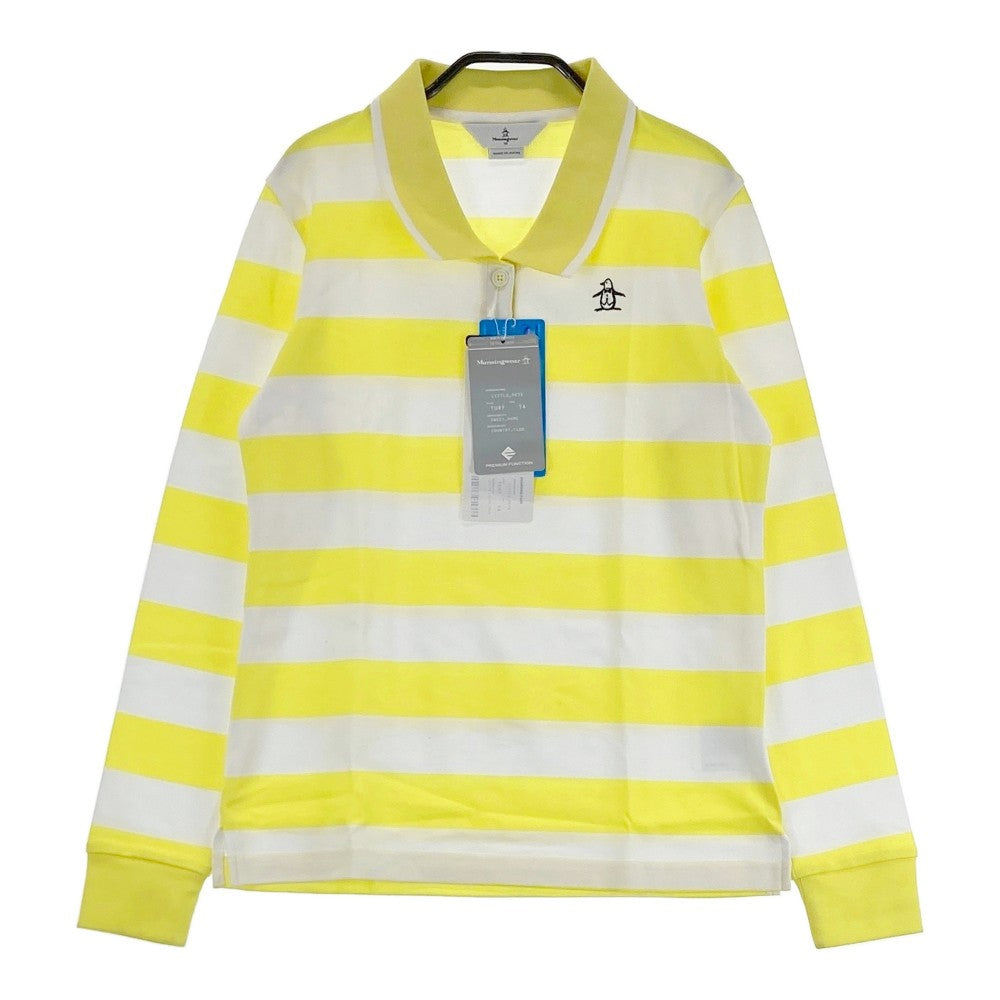 MUNSING WEAR マンシングウェア JWLJ101 長袖ポロシャツ ボーダー柄 イエロー系 M