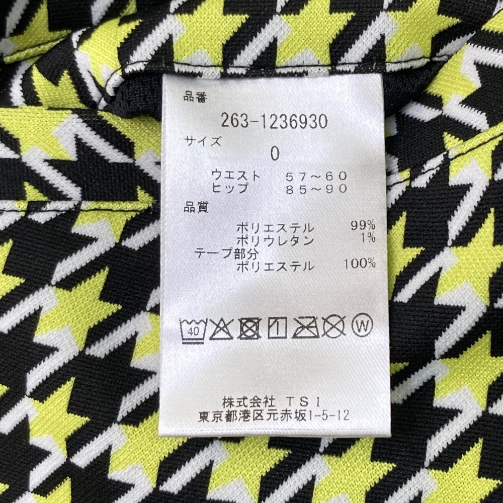 JACK BUNNY ジャックバニー  ストレッチパンツ 千鳥格子柄 イエロー系 0