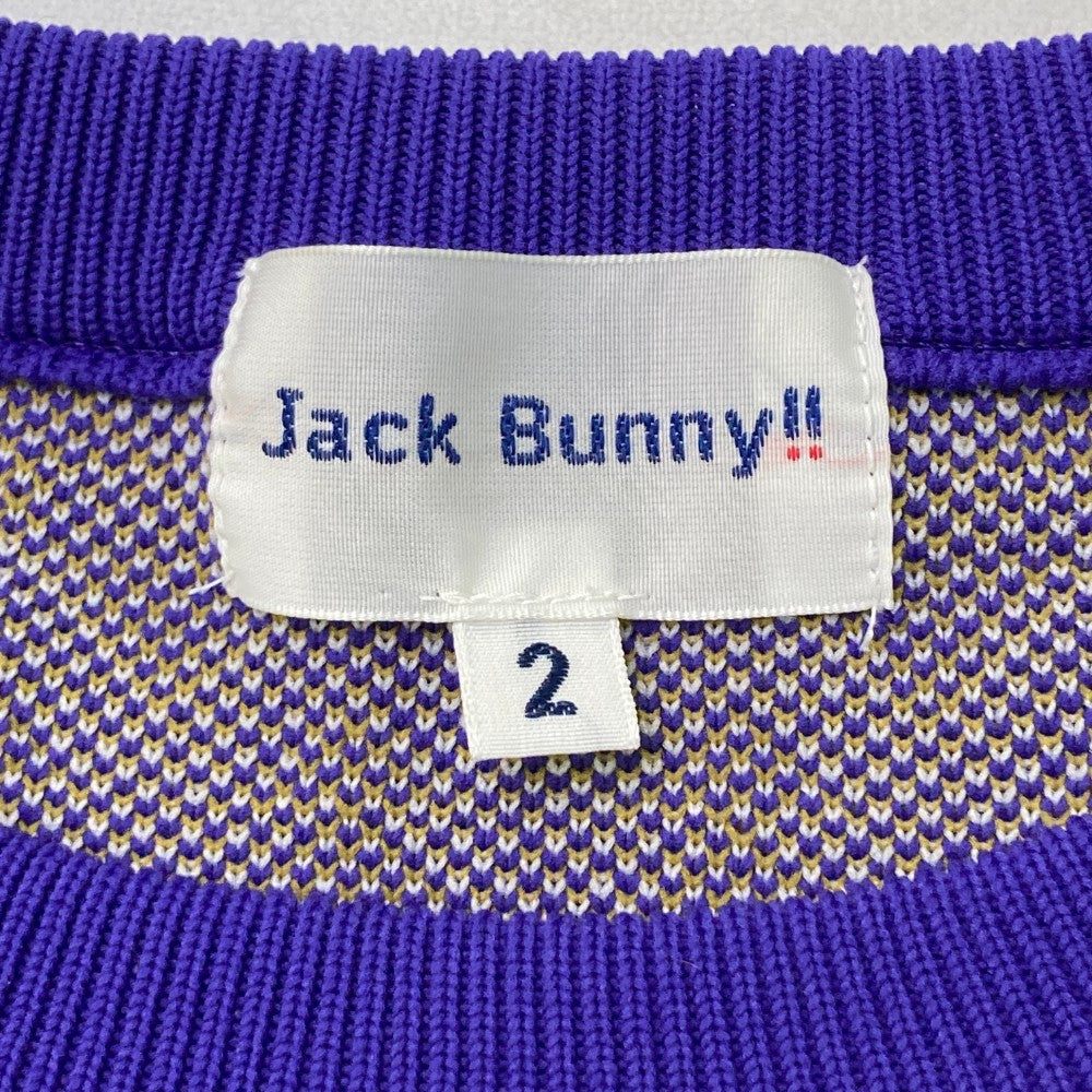 JACK BUNNY 잭 버니 ; 2022년형 니트 스웨터 전체 무늬 퍼플 계열 2
