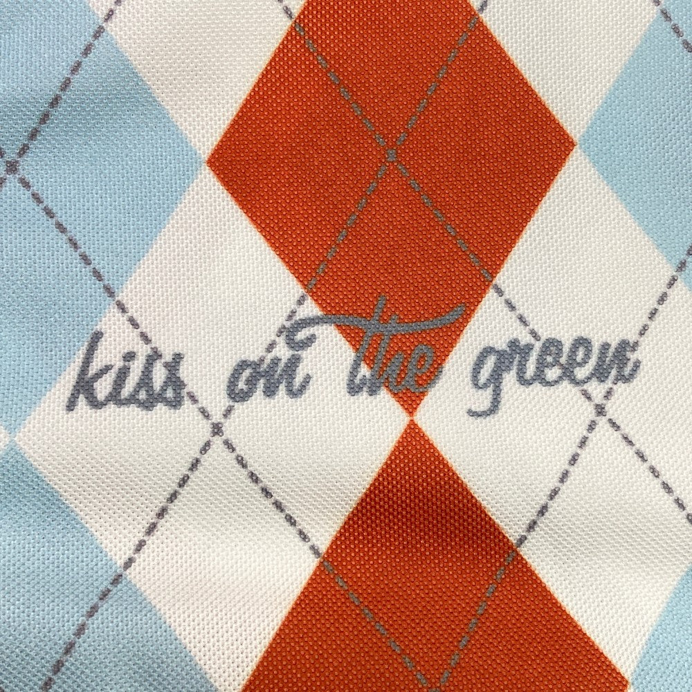 KISS ON THE GREEN 키스 온 더 그린 반소매 폴로셔츠 아가일 오렌지 계열 2