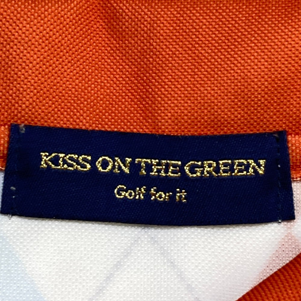KISS ON THE GREEN 키스 온 더 그린 반소매 폴로셔츠 아가일 오렌지 계열 2