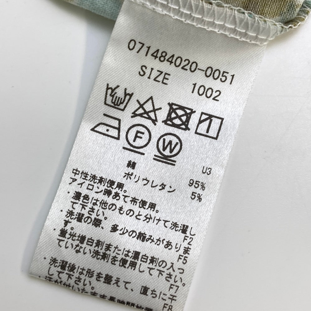 ZOY ゾーイ 71484020 長袖ポロシャツ 総柄 グリーン系 2
