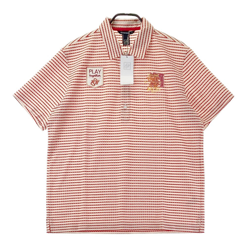 ZOY ゾーイ 71482023 半袖ポロシャツ ボーダー ベージュ系 3