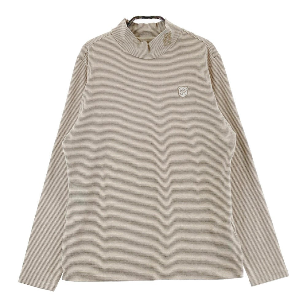 ZOY ゾーイ 071644025 2024年 長袖ハイネックTシャツ ボーダー ベージュ系 40