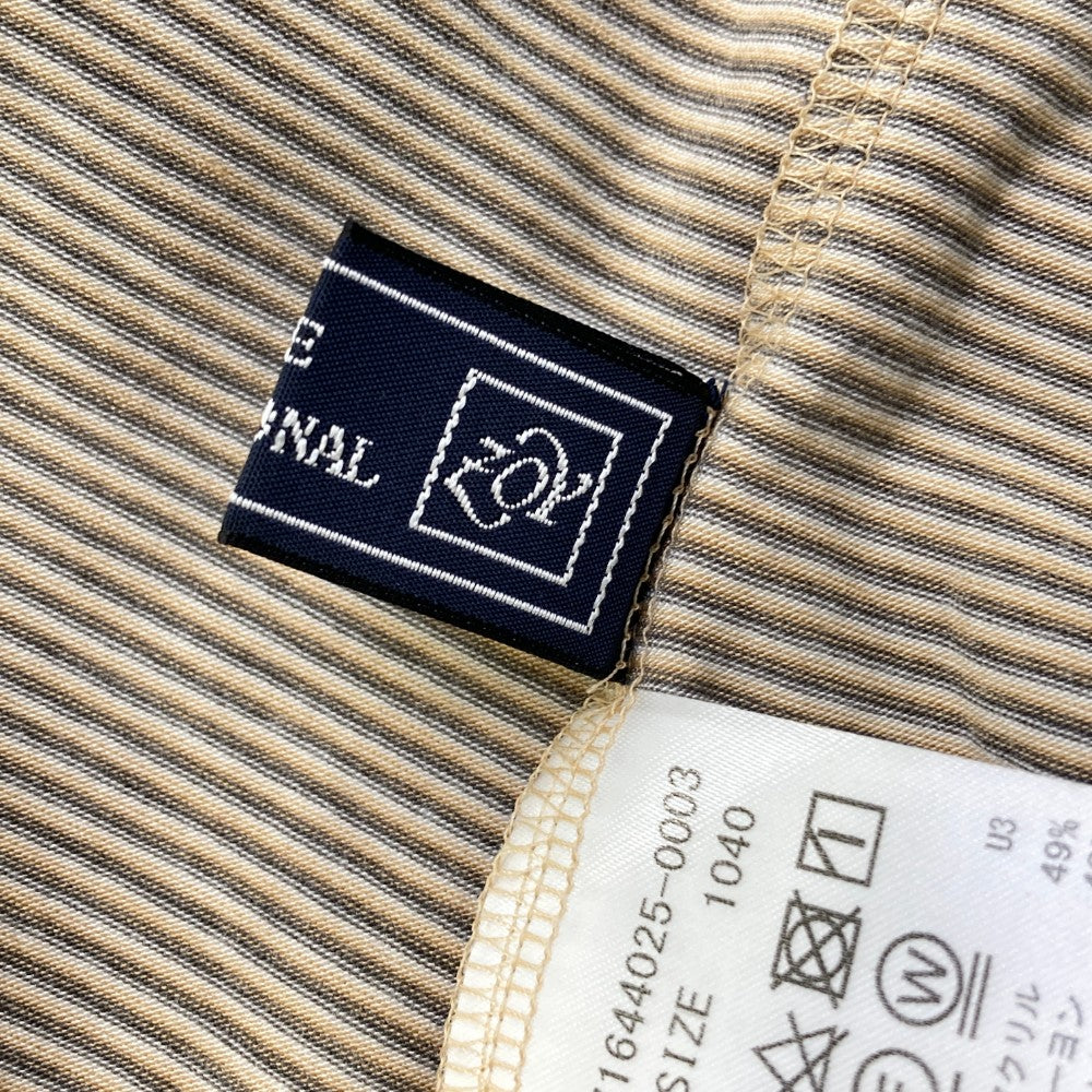 ZOY ゾーイ 071644025 2024年 長袖ハイネックTシャツ ボーダー ベージュ系 40