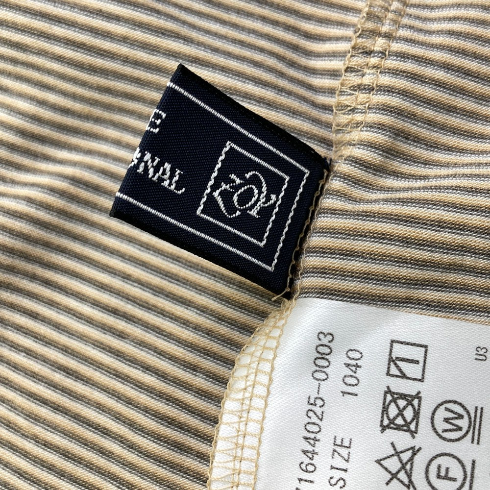 ZOY ゾーイ 071644025 2024年 長袖ハイネックTシャツ ボーダー ベージュ系 40