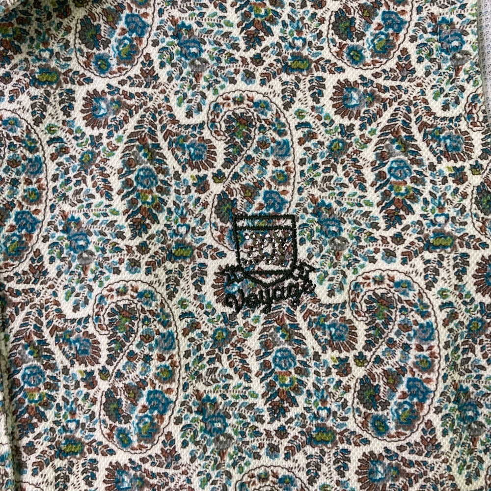 ZOY ゾーイ 71578003 ノースリーブポロシャツ ペイズリー グリーン系 40