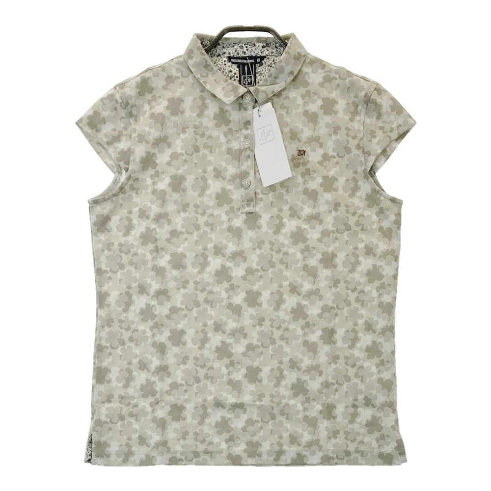 ZOY ゾーイ 71576015 半袖ポロシャツ 花柄 グレー系 40