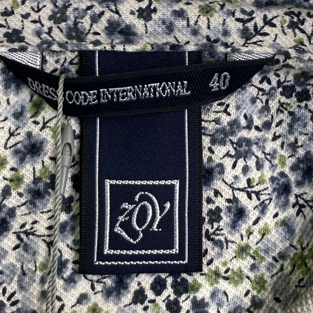ZOY ゾーイ 71576015 半袖ポロシャツ 花柄 グレー系 40