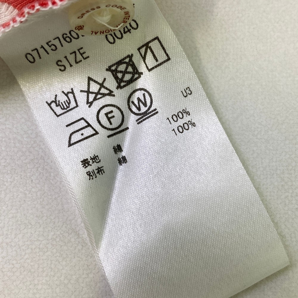 ZOY ゾーイ 71576027 ノースリーブポロシャツ ボーダー ピンク系 40