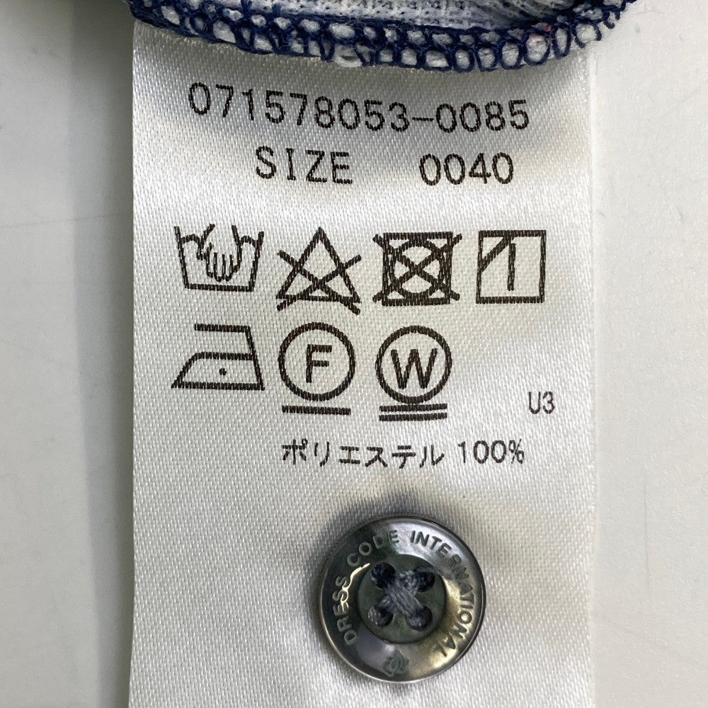 ZOY ゾーイ 71578053 半袖ポロシャツ 総柄 ネイビー系 40