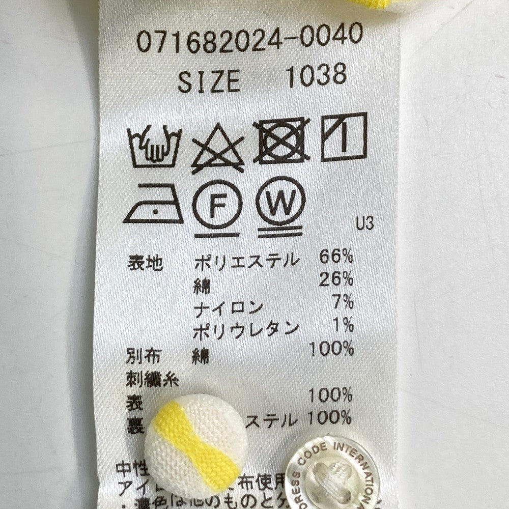 ZOY ゾーイ 71682024 半袖ポロシャツ ボーダー イエロー系 38