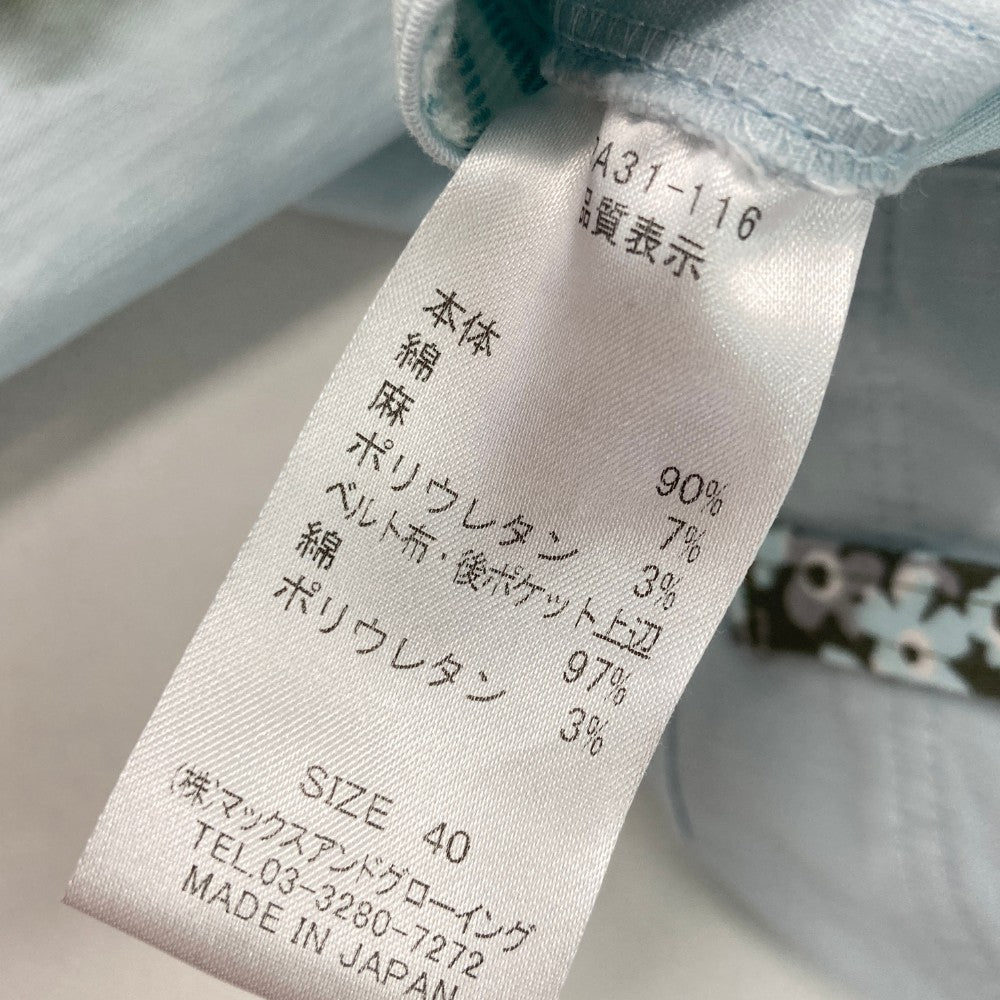 ZOY ゾーイ FPA31-116-51 リネン混 パンツ  ブルー系 40