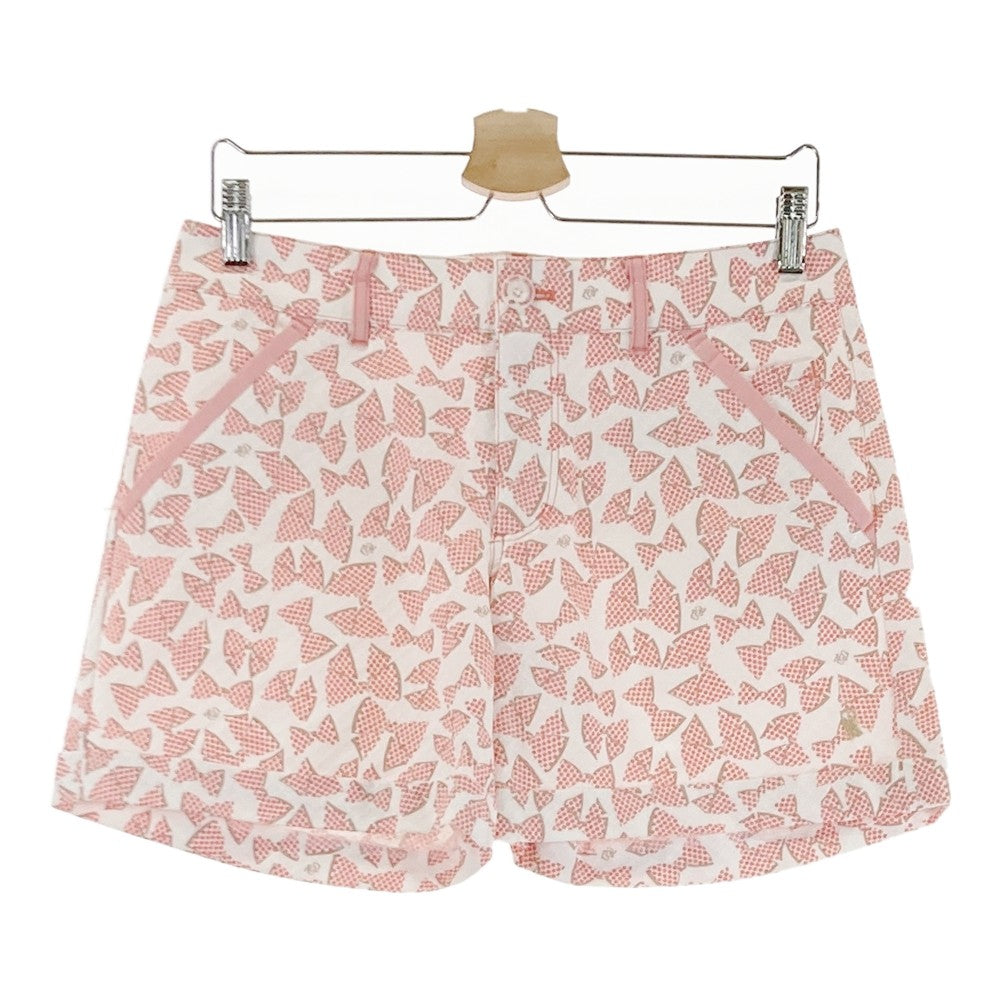 ZOY ゾーイ 46420 ショートパンツ 総柄 ピンク系 40