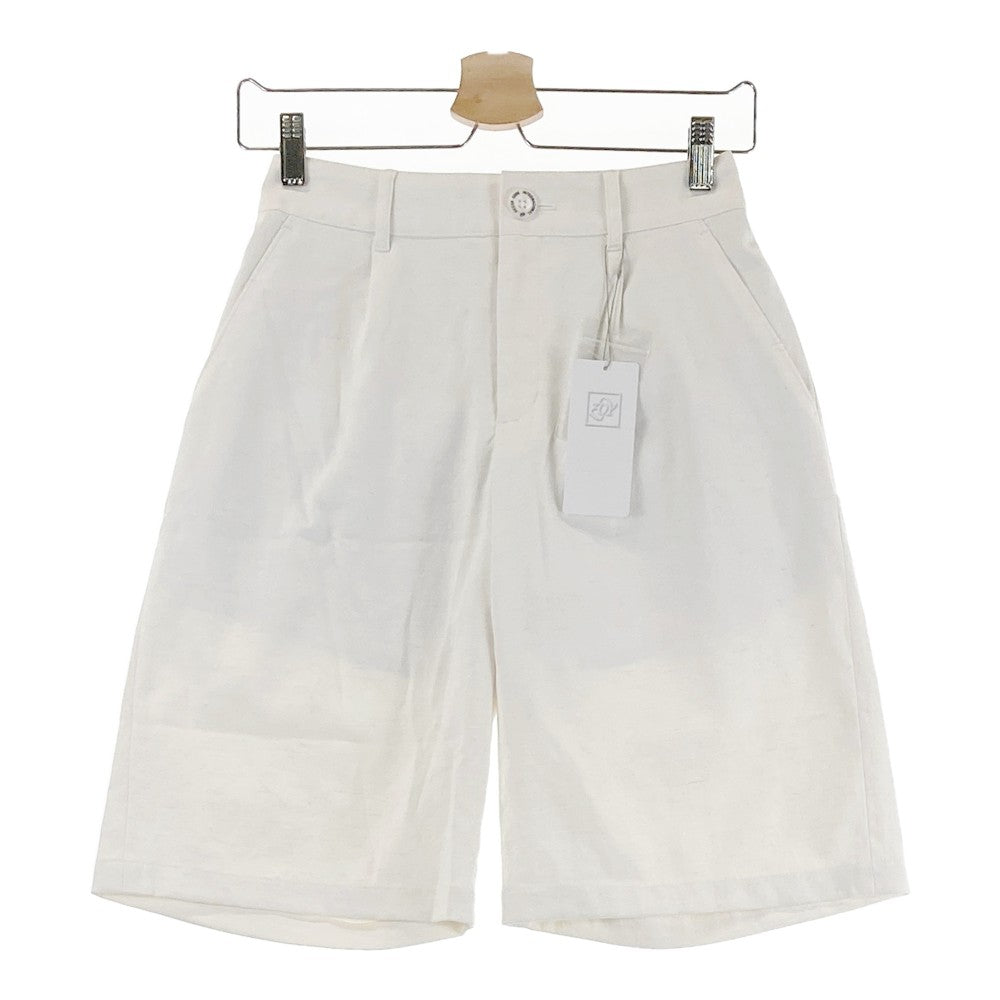 ZOY ゾーイ 71682421 ショートパンツ 麻混  ホワイト系 36