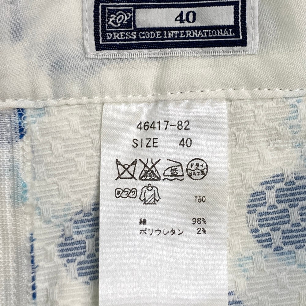 ZOY ゾーイ 46417 インナー付スカート ドット ブルー系 40