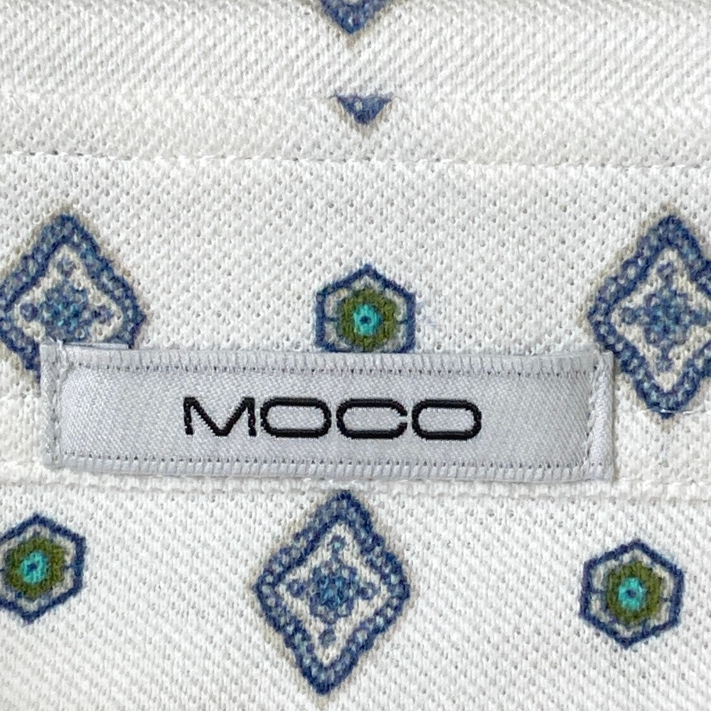 MOCO 모코 21-2181541 반팔 폴로셔츠 전면 패턴 화이트 계열 48