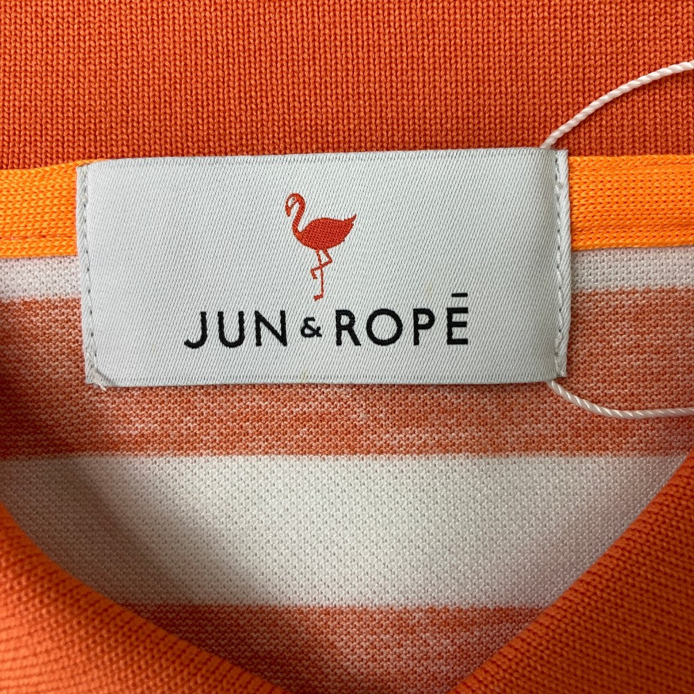 JUN&ROPE 준앤로페 ERM-3701 반팔 폴로셔츠 보더 오렌지계열 M