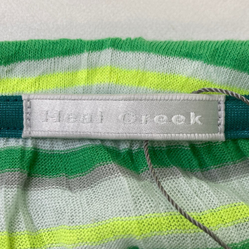HEAL CREEK ヒールクリーク 002-23412 長袖ハーフジップシャツ ボーダー グリーン系 42