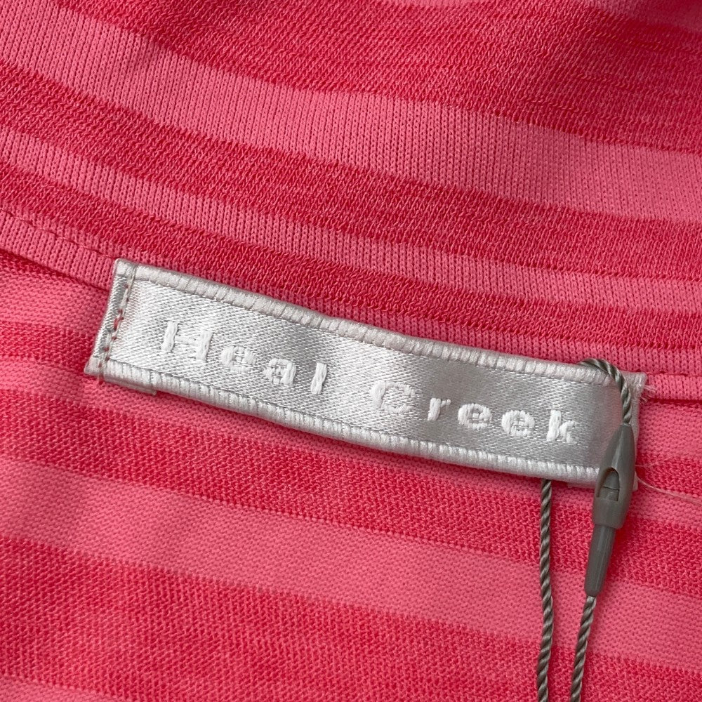 HEAL CREEK ヒールクリーク 002-23644 半袖ハーフジップシャツ ボーダー ピンク系 42