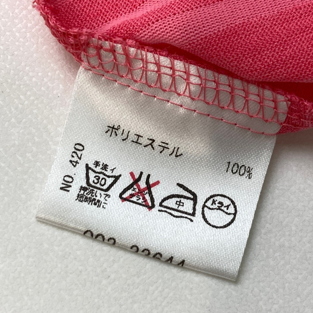 HEAL CREEK ヒールクリーク 002-23644 半袖ハーフジップシャツ ボーダー ピンク系 42