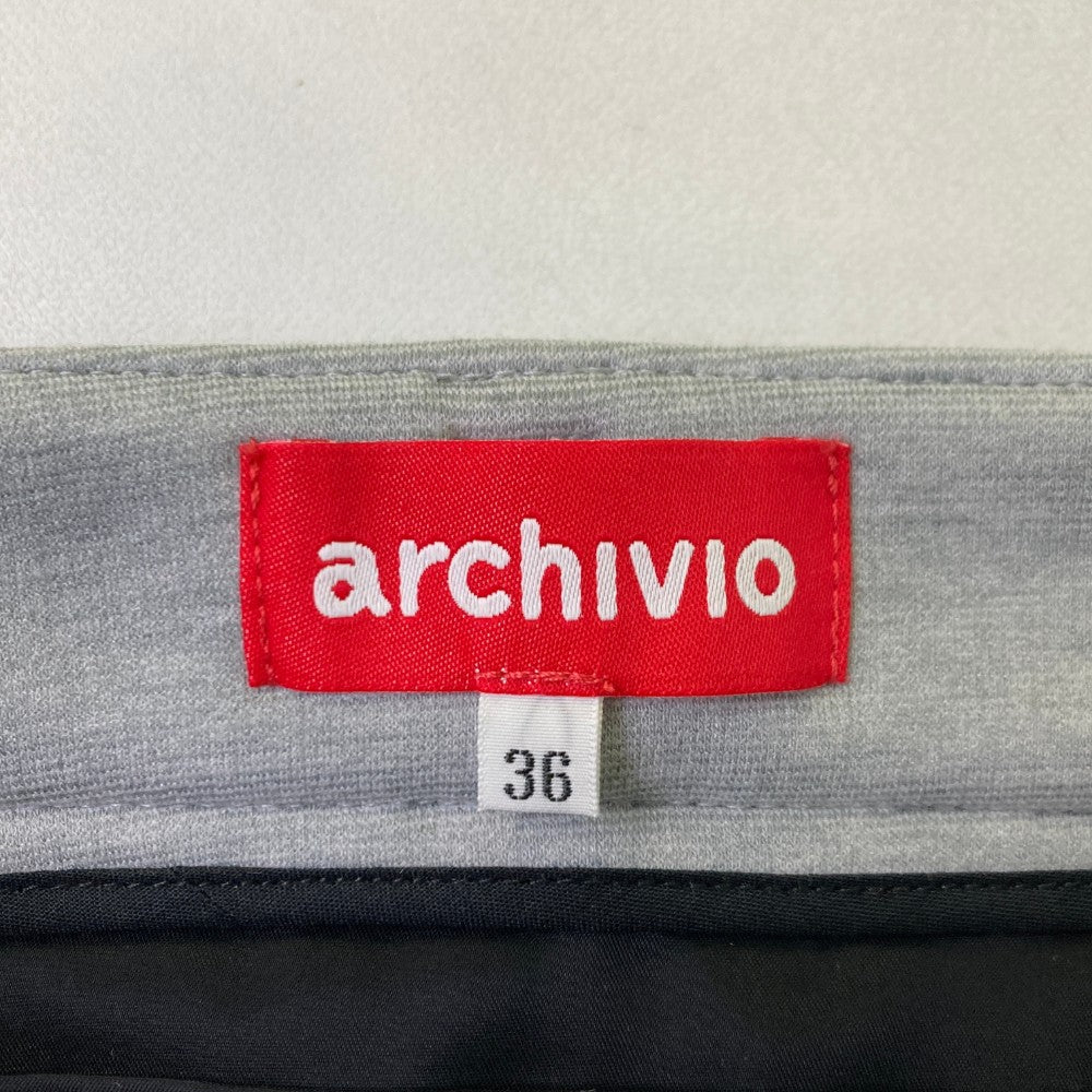 ARCHIVIO 아르치비오 A417110 2024년 충전재 퀼롯 스커트 블랙 계열 36