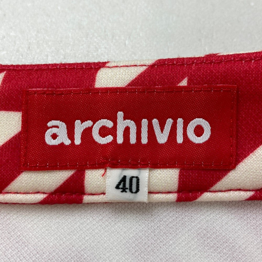 ARCHIVIO アルチビオ A416924 2024年 スカート 千鳥 レッド系 40