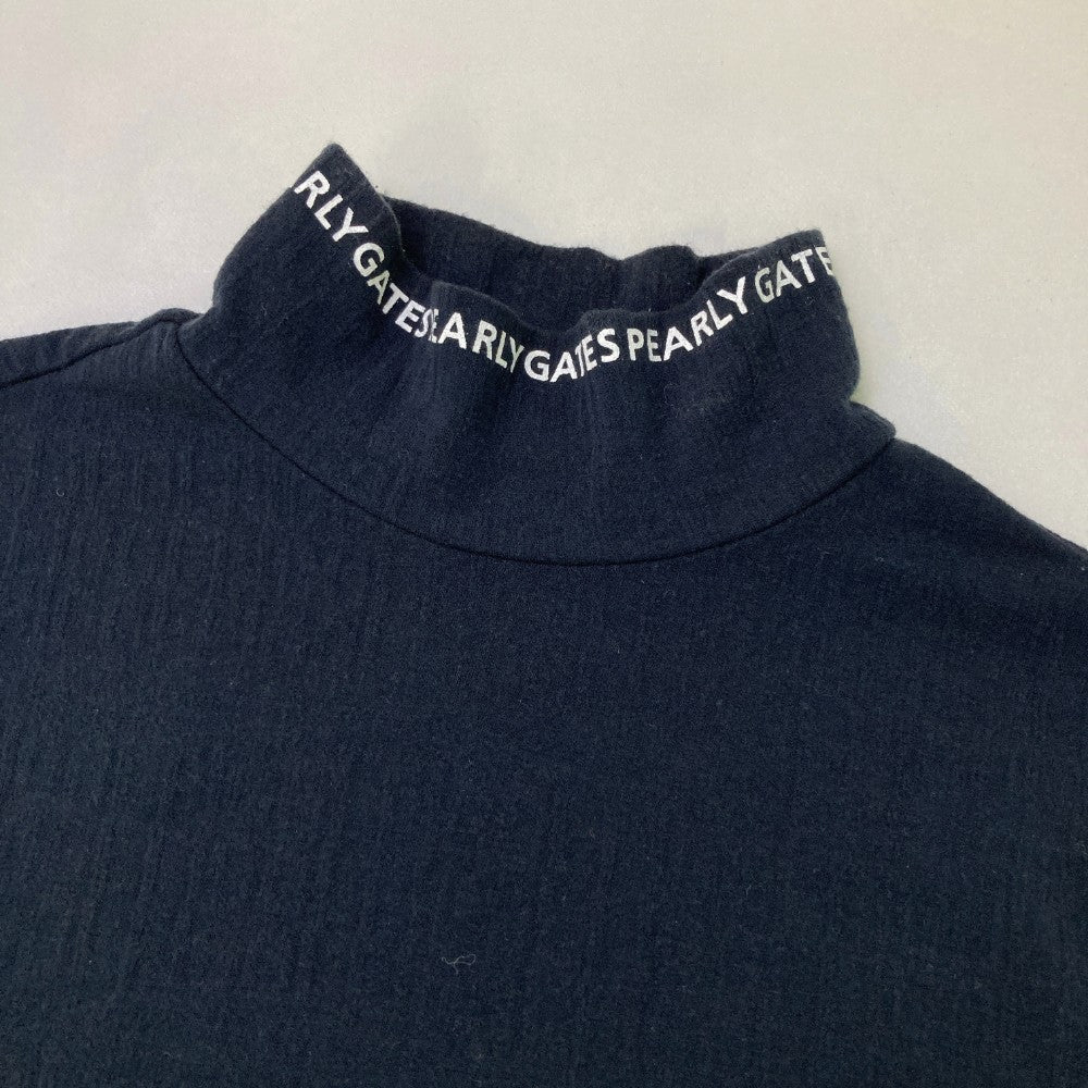 PEARLY GATES パーリーゲイツ 2024年 長袖ハイネックTシャツ  ネイビー系 0