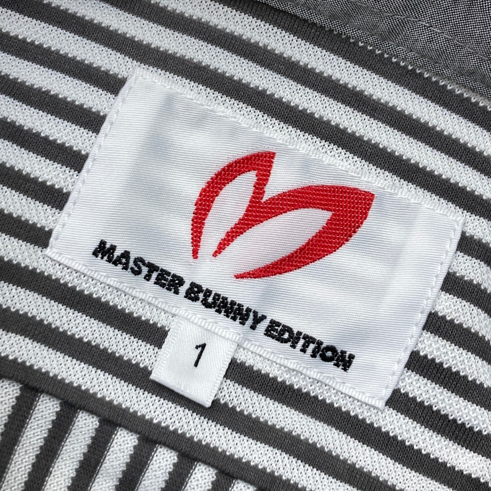 MASTER BUNNY EDITION マスターバニーエディション  半袖ポロシャツ ストライプ柄 グレー系 1