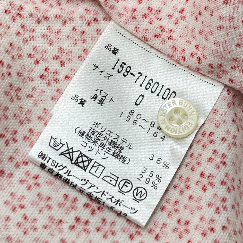 MASTER BUNNY EDITION マスターバニーエディション  半袖ポロシャツ 花 総柄 ピンク系 0