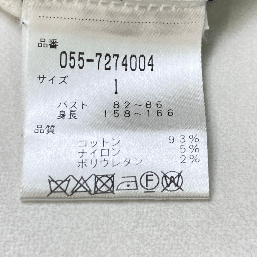 PEARLY GATES パーリーゲイツ  タートルネック ニットセーター ボーダー柄 ホワイト系 1