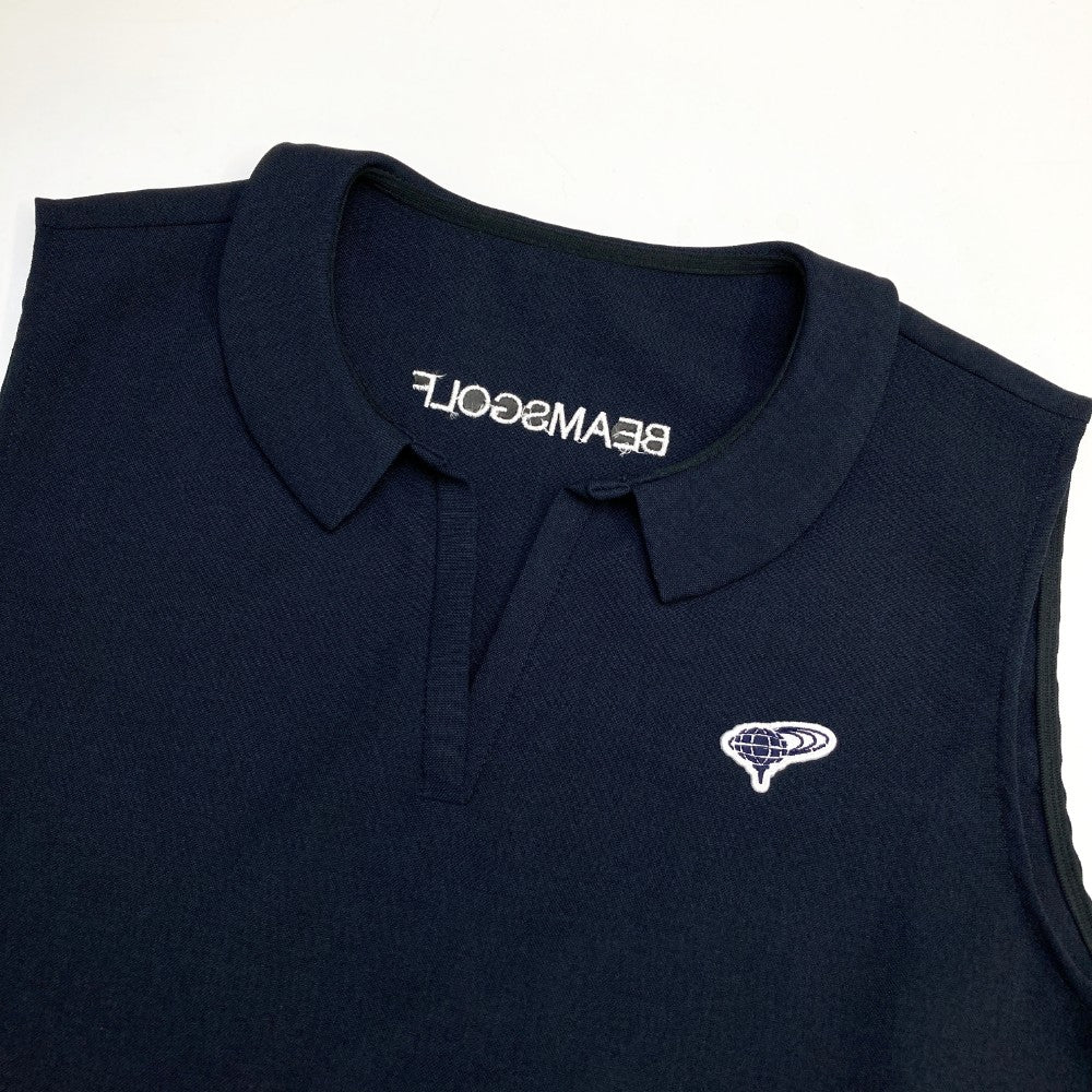 BEAMS GOLF 빔스골프 2023년형 슬리브리스 폴로셔츠 스키퍼 네이비계열 S