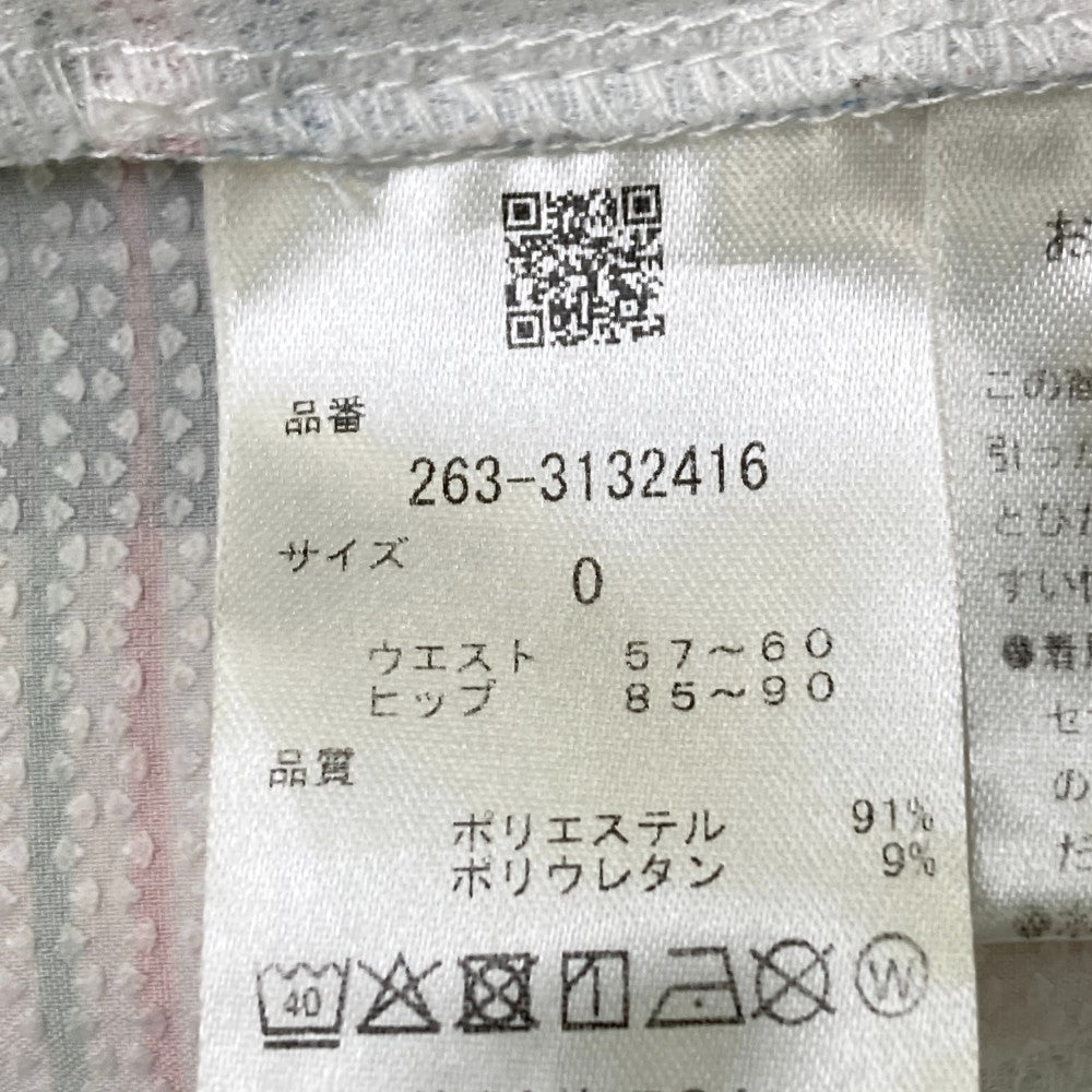 JACK BUNNY ジャックバニー 2023年モデル ストレッチ ショートパンツ マルチカラー チェック柄 ホワイト系 0