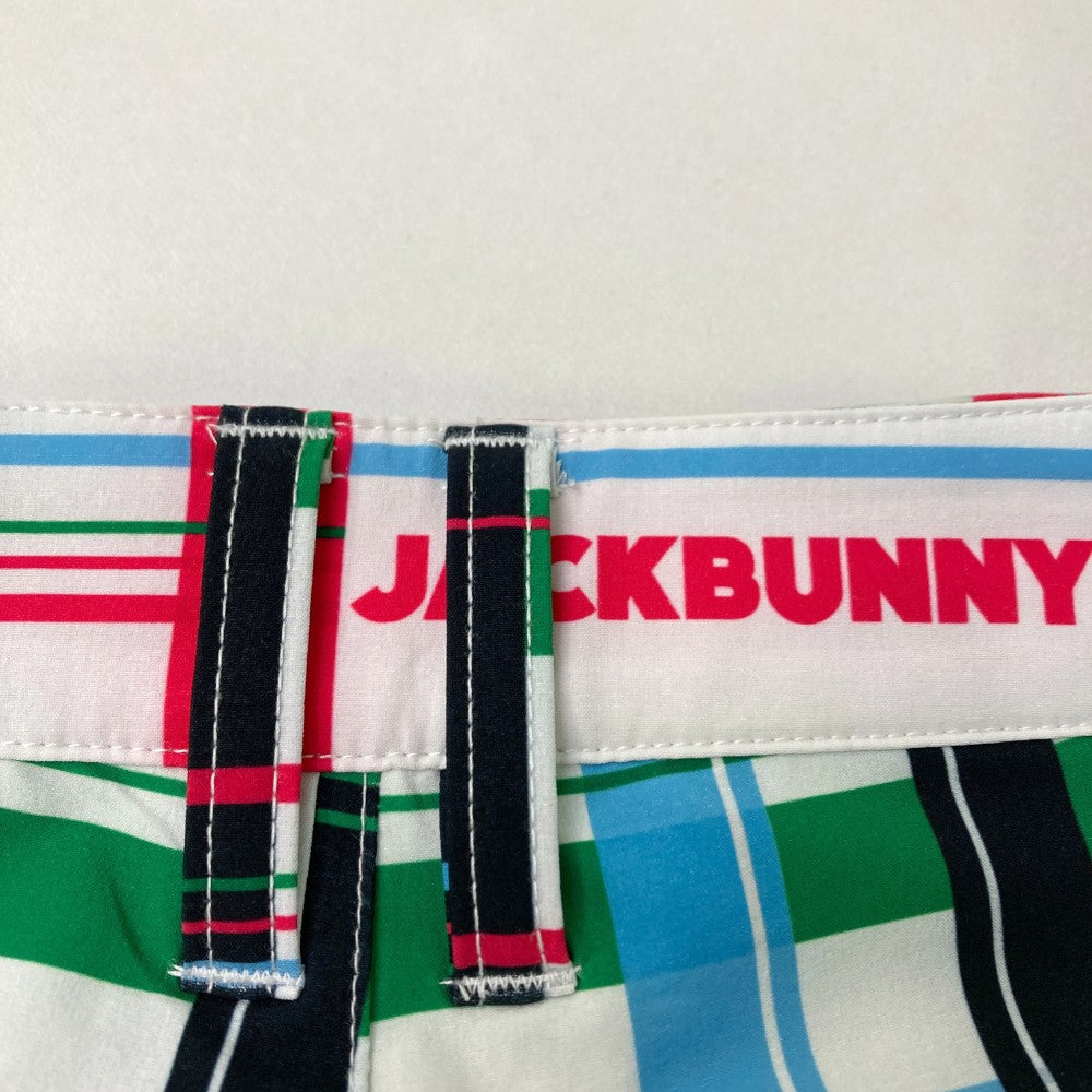 JACK BUNNY ジャックバニー 2023年モデル ストレッチ ショートパンツ マルチカラー チェック柄 ホワイト系 0