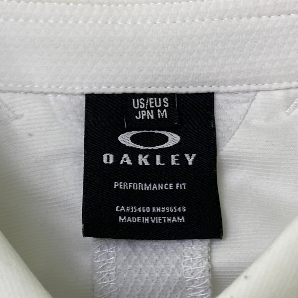 OAKLEY 오클리  반팔 셔츠 스컬 도트 무늬 화이트 계열 M