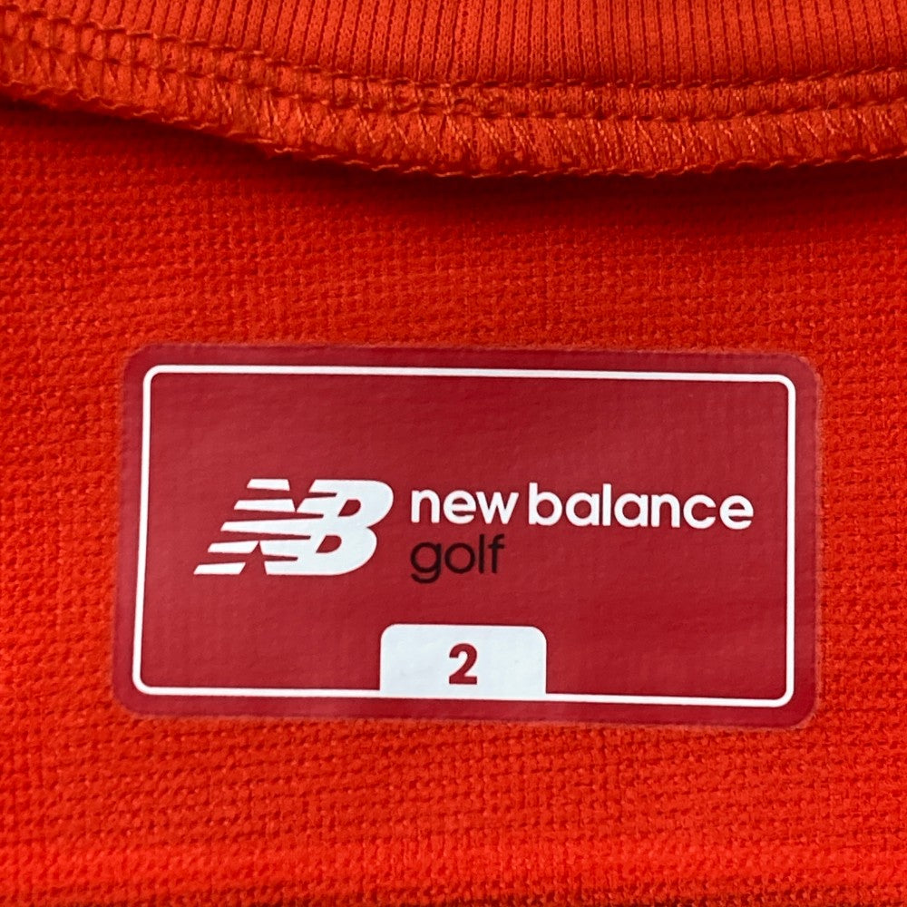 NEW BALANCE GOLF 뉴발란스  하이넥 긴팔 티셔츠 스트라이프 패턴 오렌지 계열 2