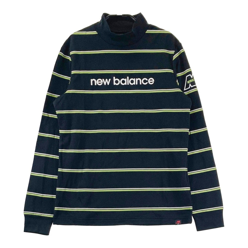 NEW BALANCE GOLF 뉴발란스 하이넥 긴팔 티셔츠 스트라이프 블랙 계열 2
