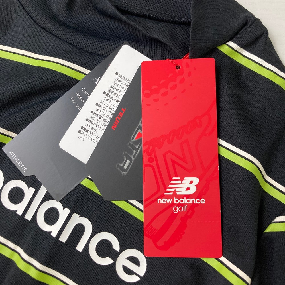 NEW BALANCE GOLF 뉴발란스 하이넥 긴팔 티셔츠 스트라이프 블랙 계열 2