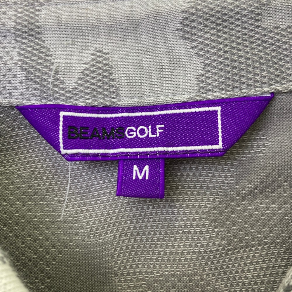 BEAMS GOLF ビームスゴルフ 2022年モデル ノースリーブ ポロシャツ カモフラ 迷彩柄 グレー系 M