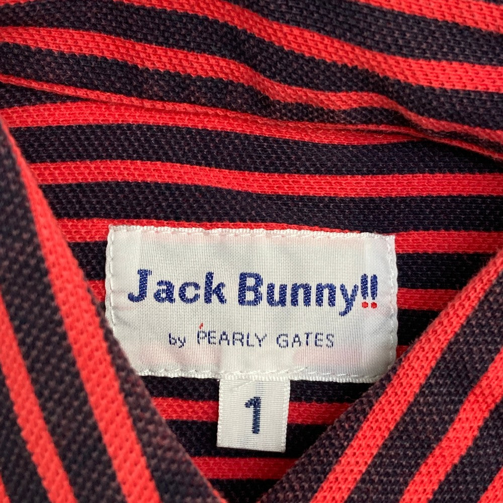 JACK BUNNY 잭버니 긴팔 셔츠 버튼다운 스트라이프 패턴 레드 계열 1