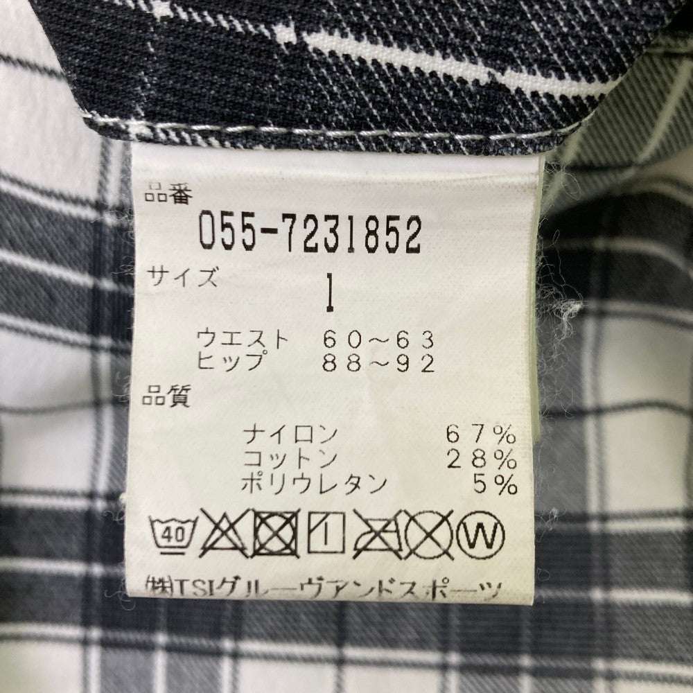 PEARLY GATES パーリーゲイツ  ストレッチパンツ チェック柄 ホワイト系 1