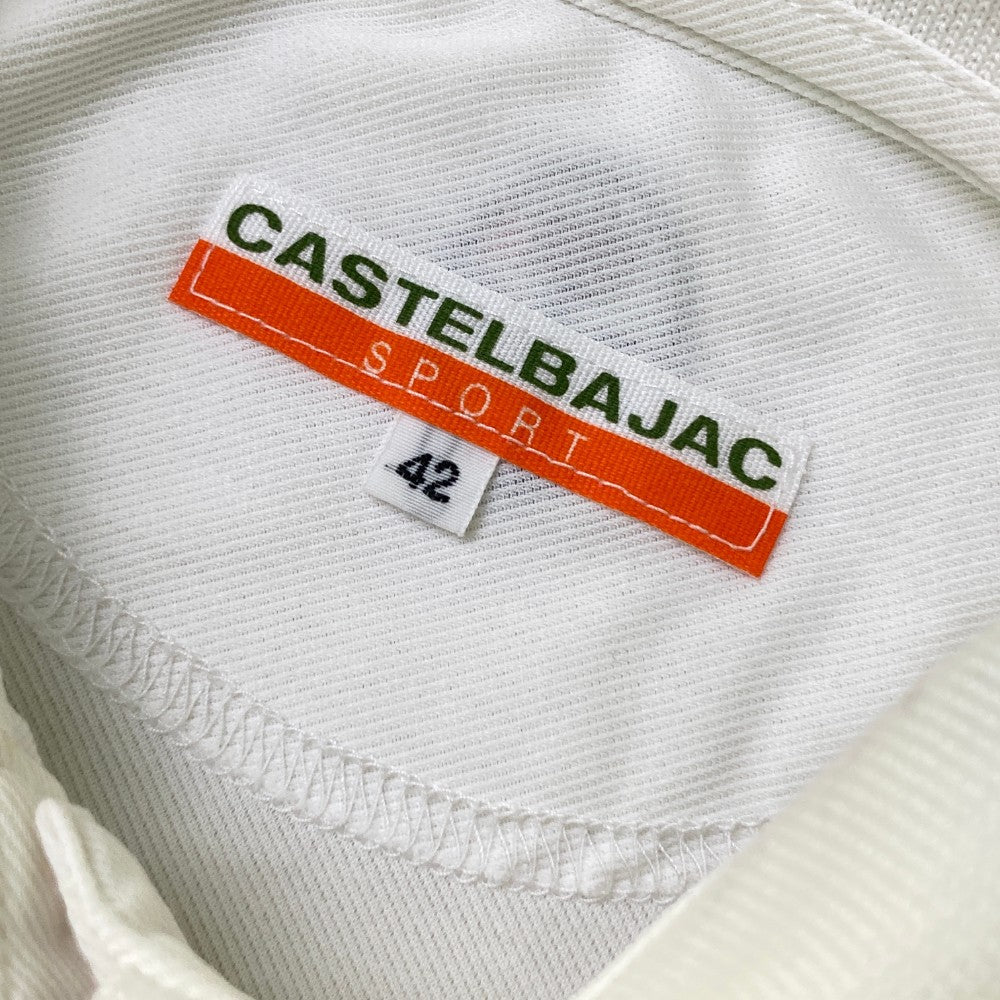 CASTELBAJAC 카스텔바작 반팔 폴로 셔츠 와펜 화이트 계열 42