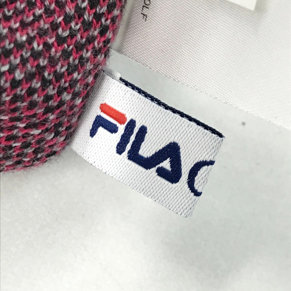 FILA GOLF 필라 골프 목폴라 니트 스웨터 체크무늬 블랙 계열 LL