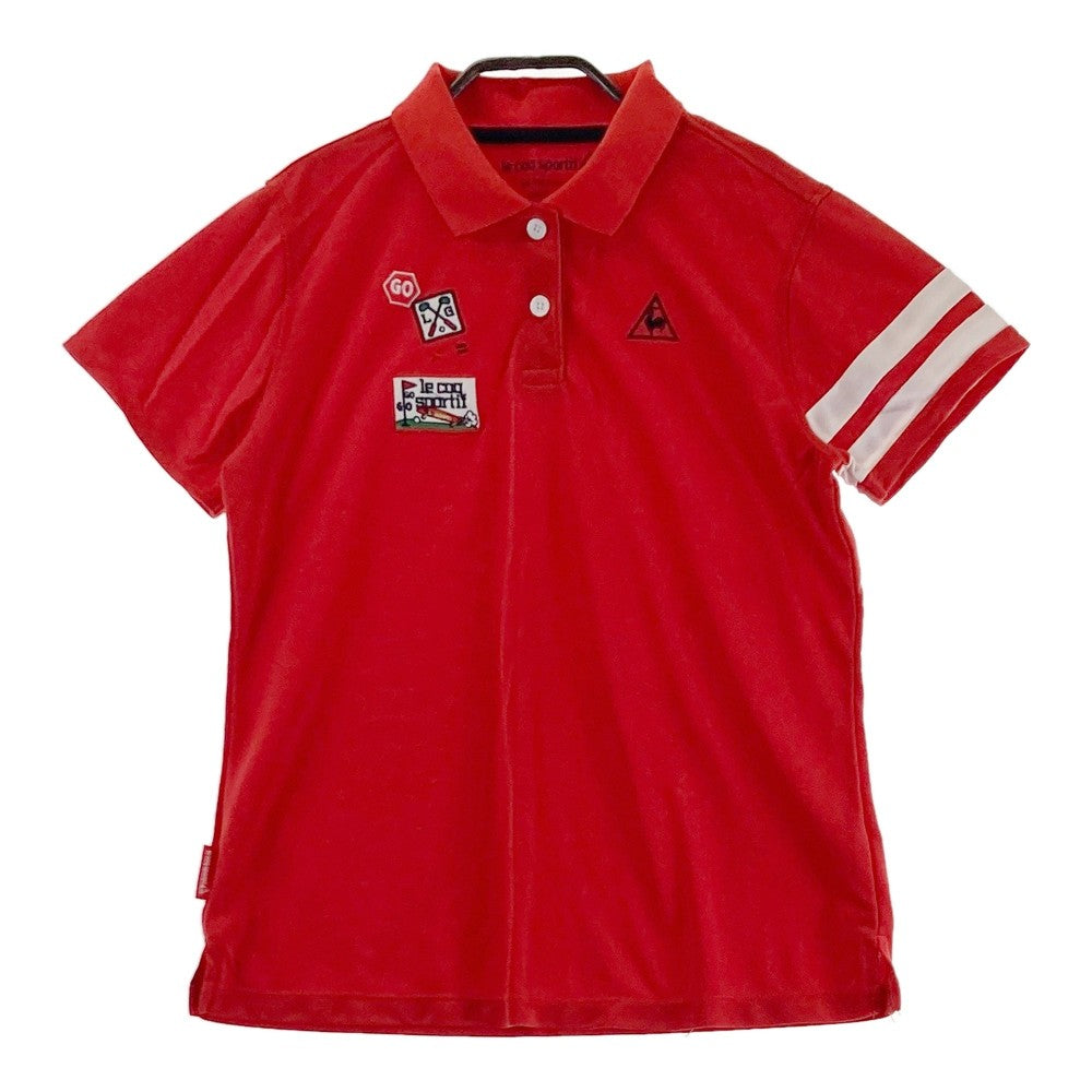 LE COQ GOLF ルコックゴルフ  半袖ポロシャツ  レッド系 LL