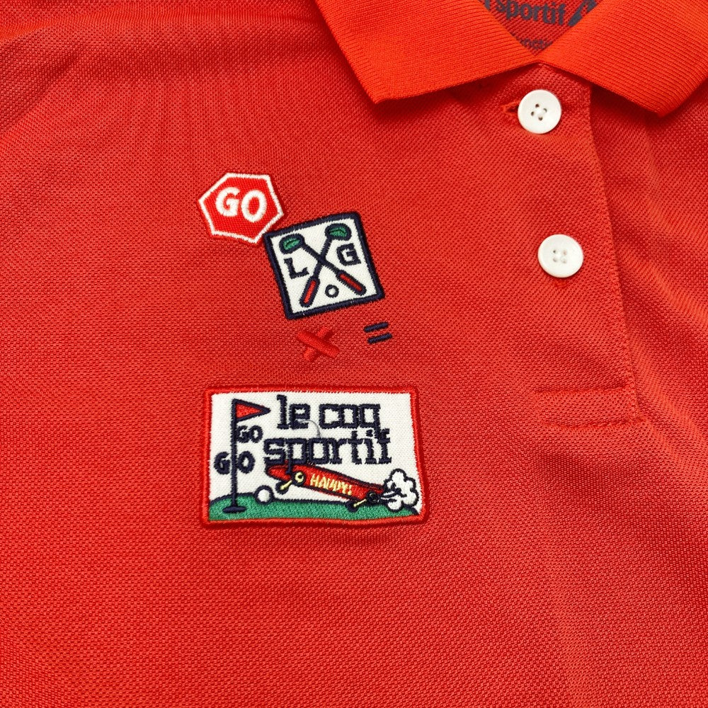 LE COQ GOLF ルコックゴルフ  半袖ポロシャツ  レッド系 LL