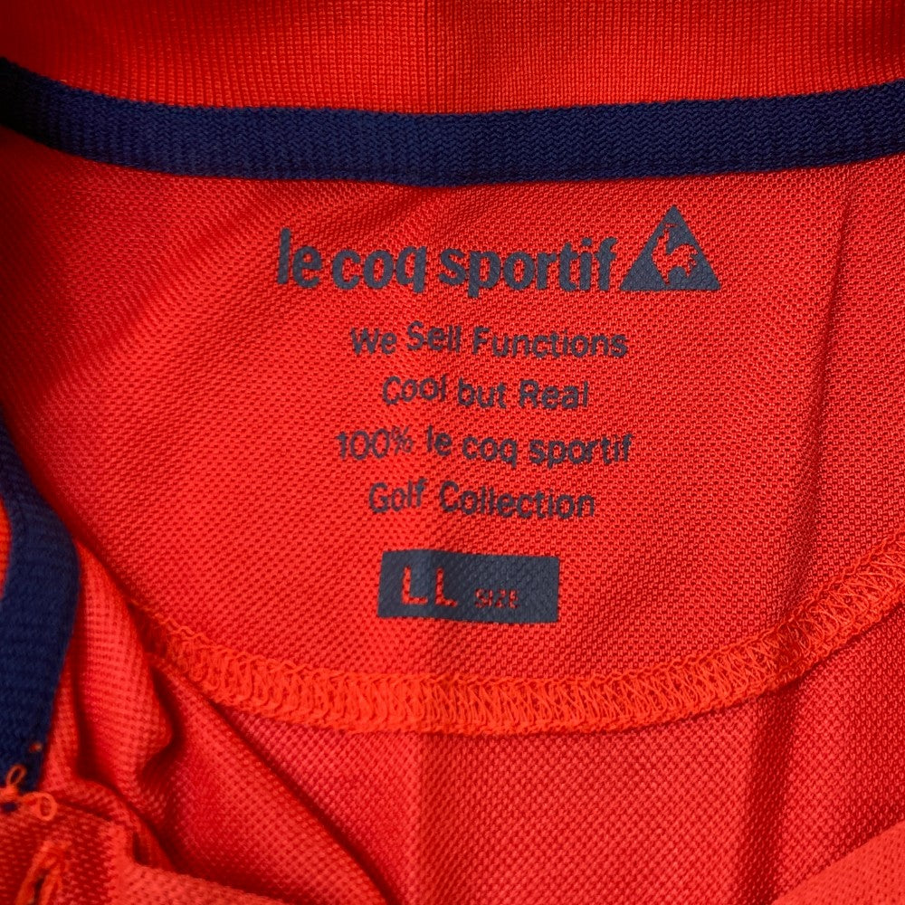 LE COQ GOLF ルコックゴルフ  半袖ポロシャツ  レッド系 LL