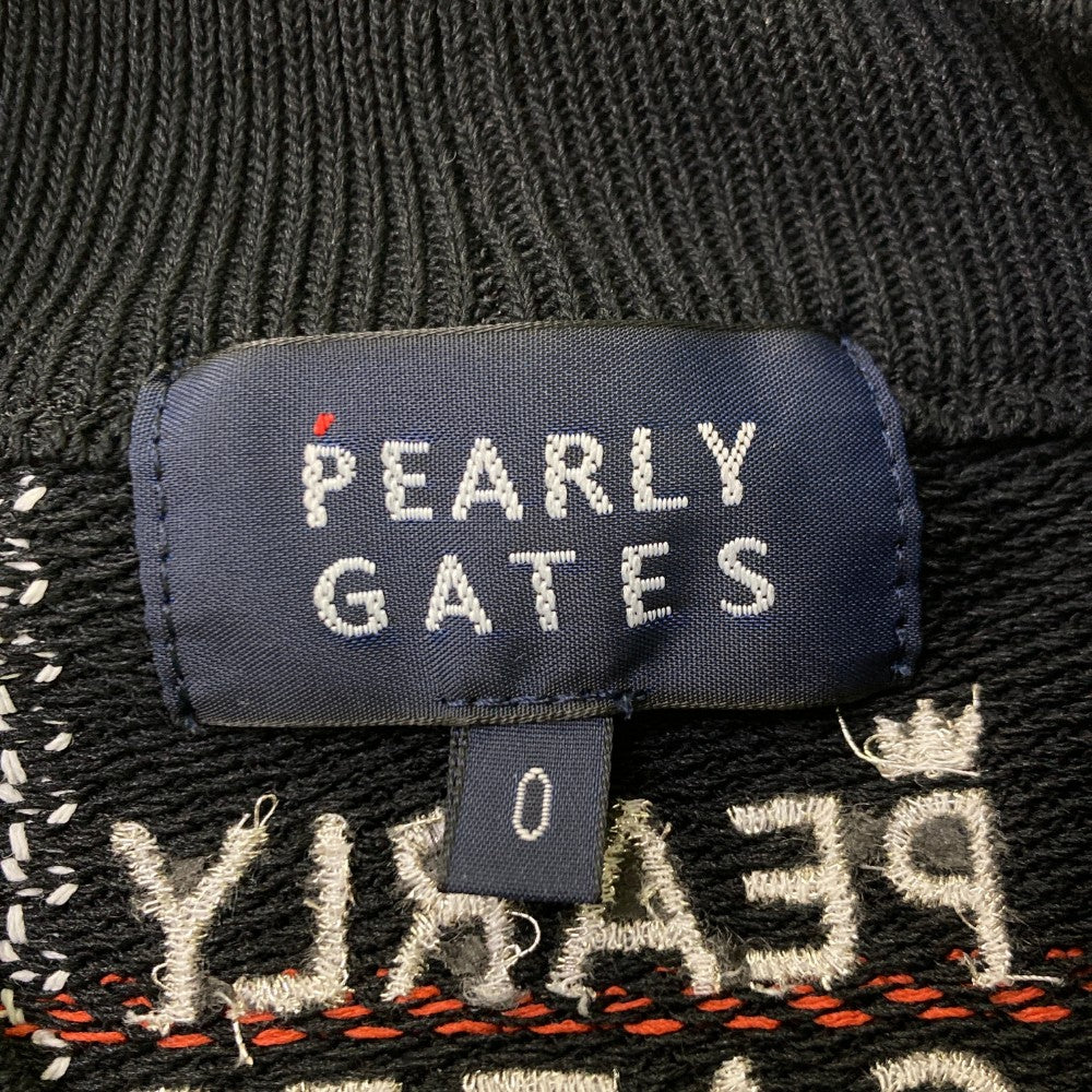 PEARLY GATES パーリーゲイツ 2023年モデル ハイネック ニットセーター チェック柄 ブラック系 0