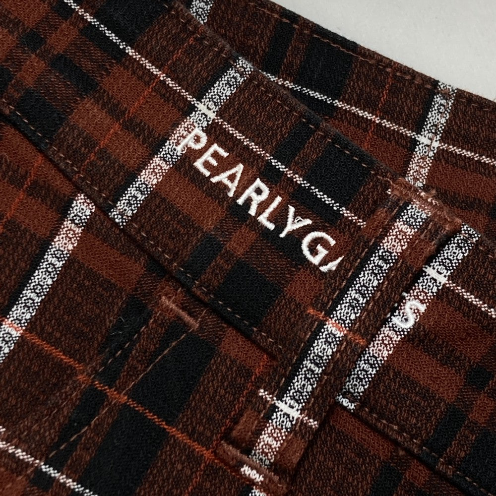 PEARLY GATES パーリーゲイツ 2023年モデル ストレッチパンツ チェック柄 ブラウン系 0
