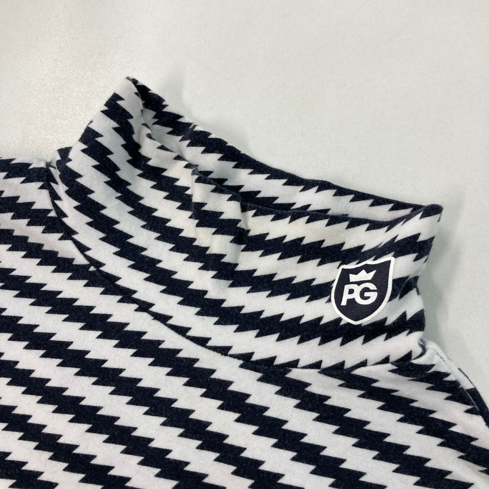 PEARLY GATES パーリーゲイツ  ハイネック 長袖Tシャツ ボーダー柄 ホワイト系 0